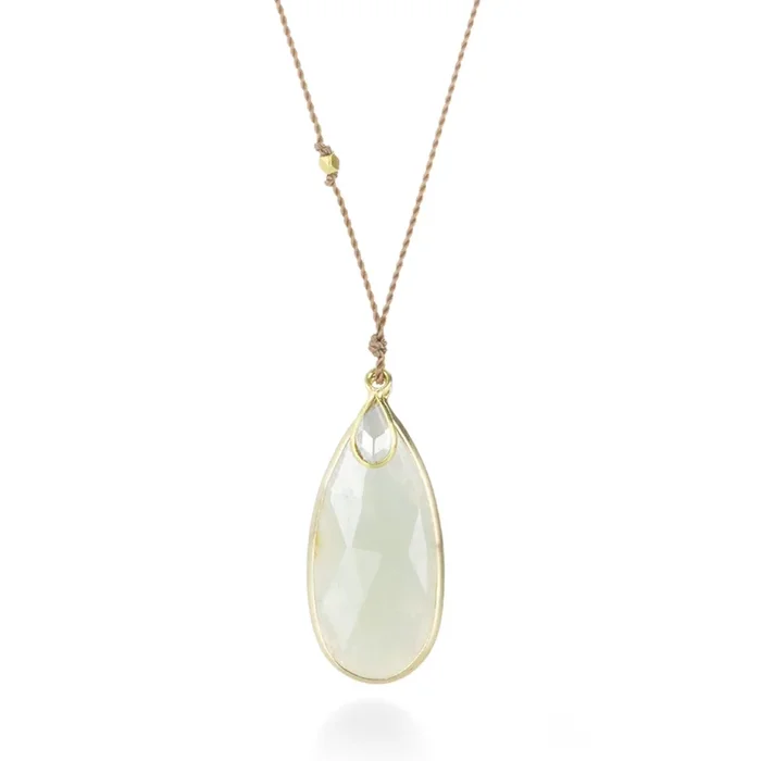 Linen Sapphire and Diamond Necklace