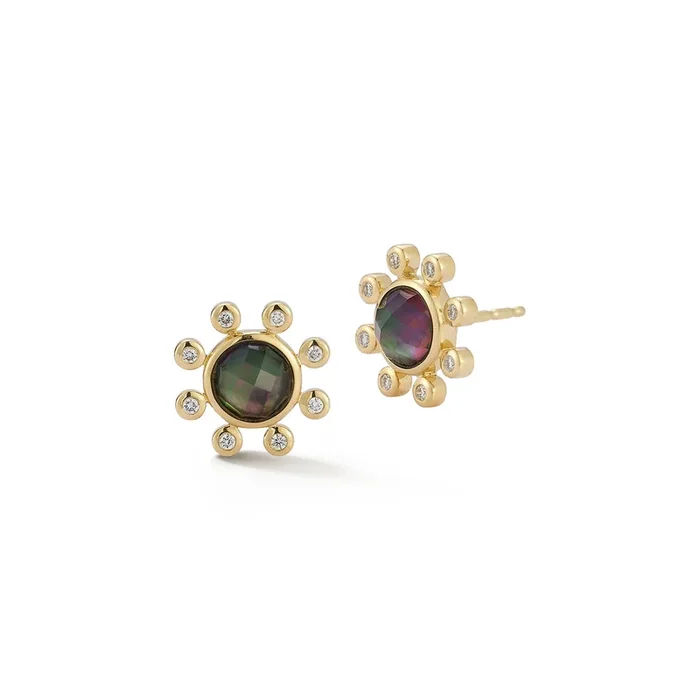 Little Dipper Studs – Grey Mother of Pearl