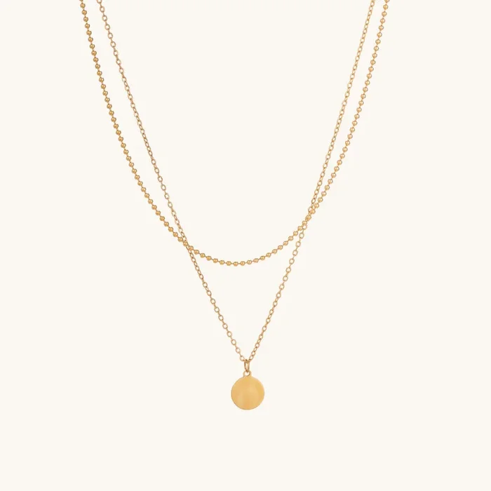 Little Round Two Layer Necklace