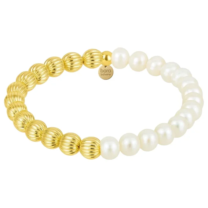 Liv | Gold Filled Beaded Bracelet with Pearls