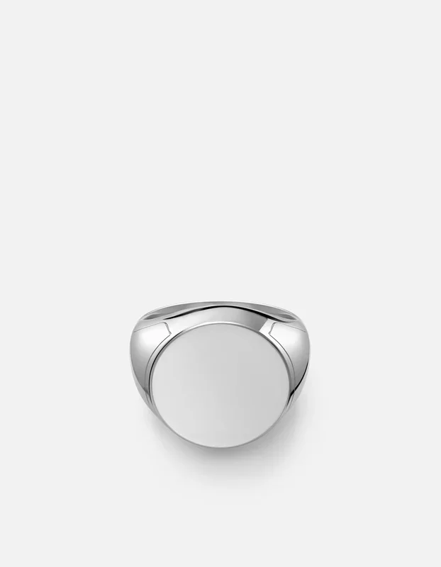 Locket Signet Ring, Sterling Silver