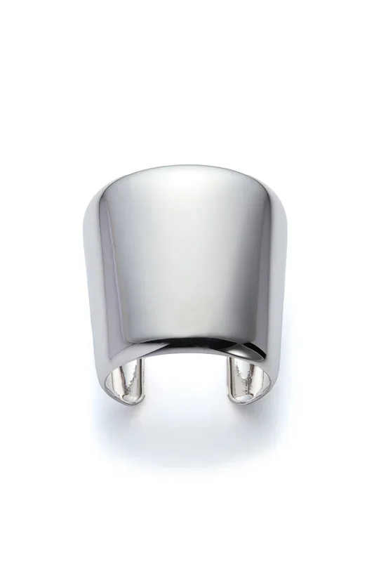 Long Cuff Bracelet in 18K White Gold