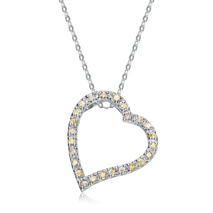 Louise Heart Contour Champagne Pendant