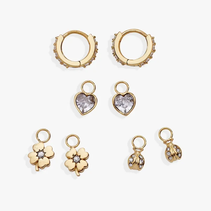 Love & Luck Mix & Match Charm Earring Set of 4