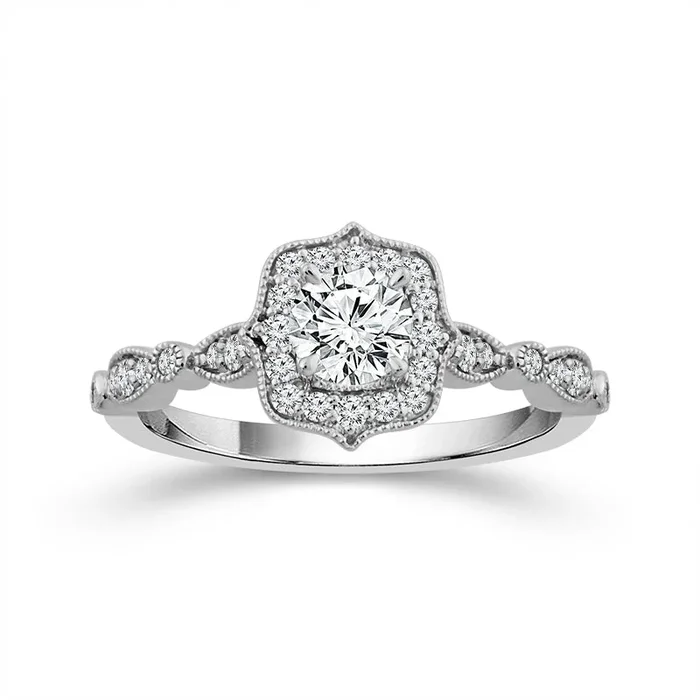 Love Story® Moonlit Gaze Round Diamond Engagement Ring
