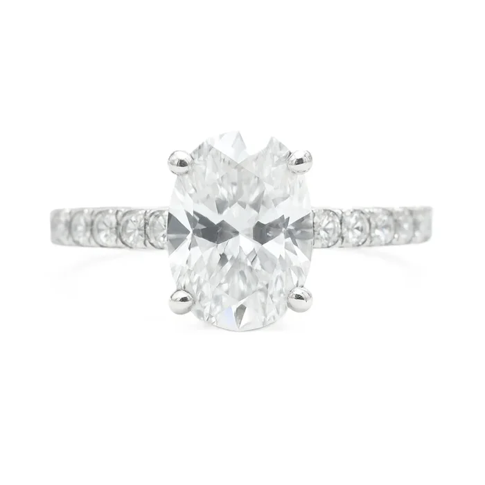 Love Story® Oval Diamond Semi Mounting Engagement Ring
