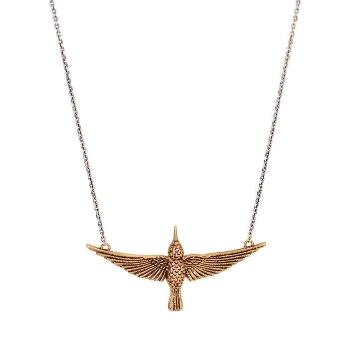 Lucky Hummingbird Necklace in Bronze | Available to Ship January 15, 2026