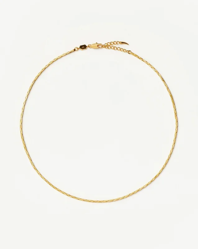 Lucy Williams Cobra Snake Chain Choker | 18ct Gold Plated