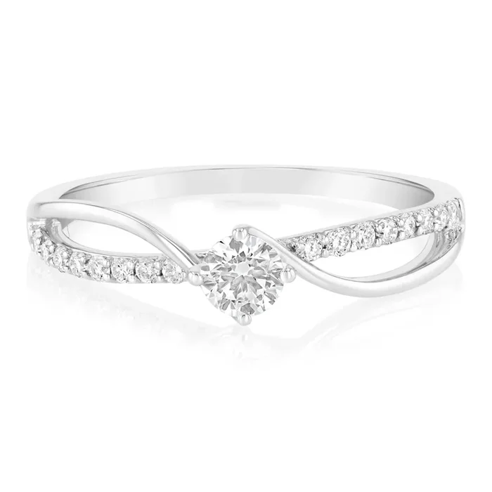Luminesce Lab Grown 1/2 Carat Ring 9ct White Gold