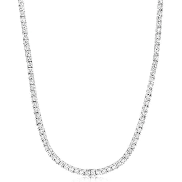 Luminesce Lab Grown 10 Carat Adjustable Tennis Necklace in Sterling Silver
