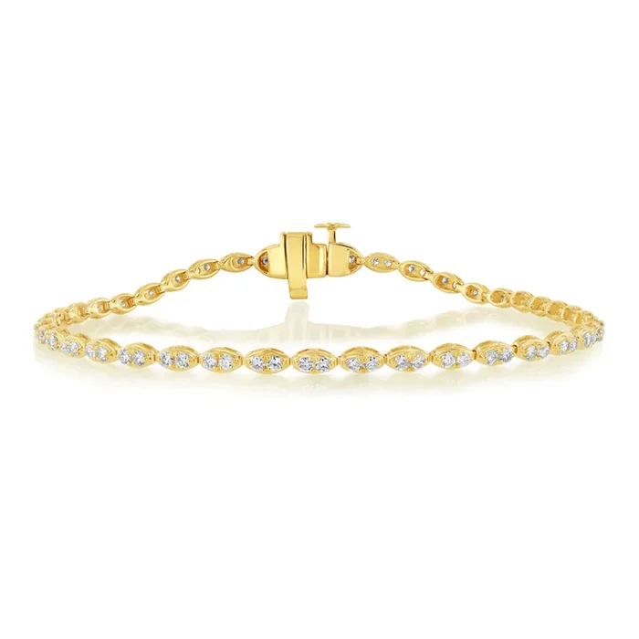 Luminesce Lab Grown Diamond 1 Carat Fancy Bracelet in 9ct Yellow Gold