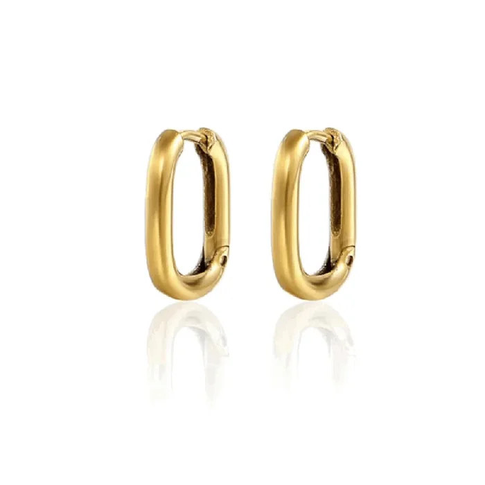 Lurienne Rectangle Hoop Earrings – Sleek & Stylish