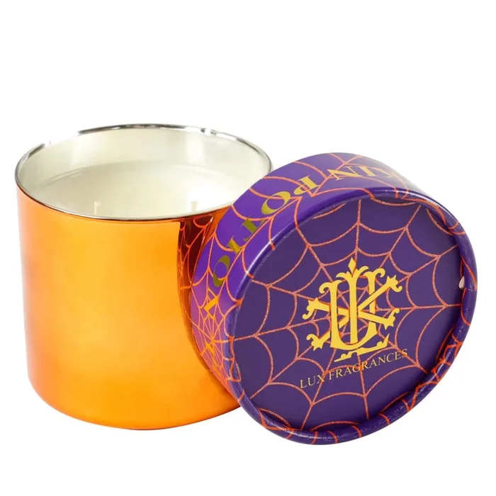 Lux Fragrances 2 Wick with Decorative Lid Candle – Pumpkin Potion
