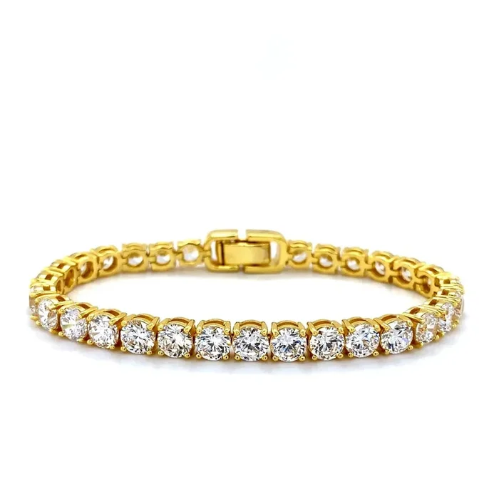 Luxe G Color 15 Carat Bracelet Four Prong in Gold