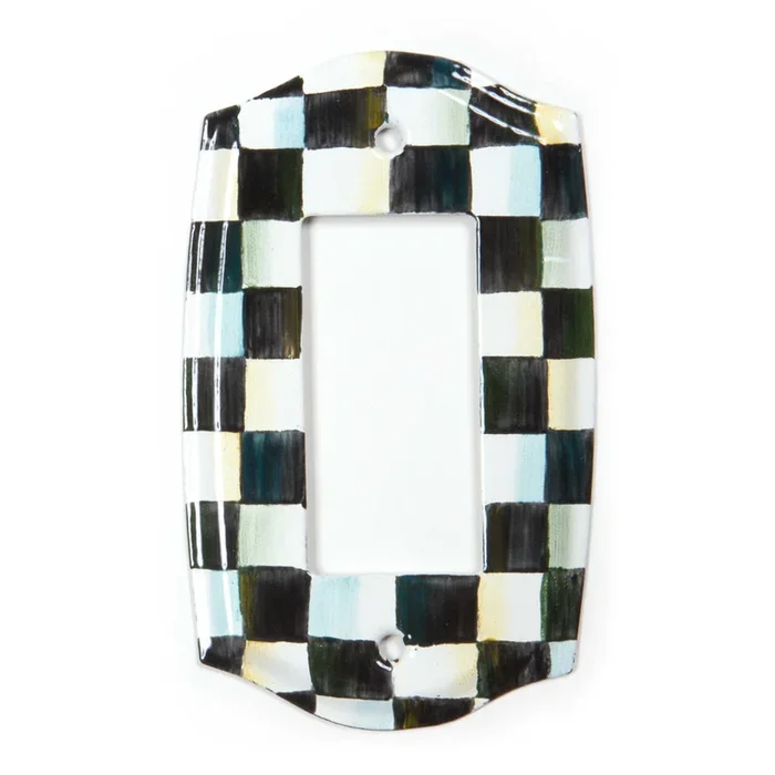 MacKenzie-Childs Courtly Check Enamel Switch Plate – Single Rocker