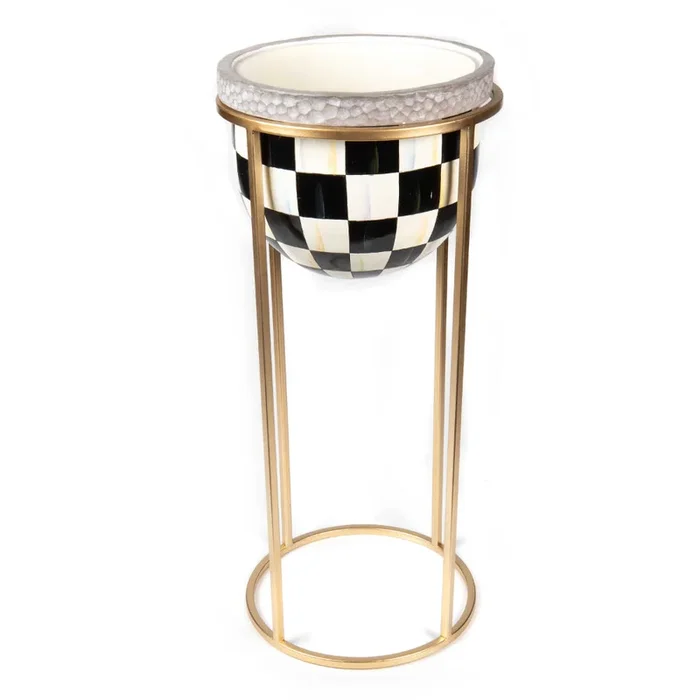 MacKenzie-Childs Courtly Check Plant Stand – Tall *In-Store Pickup Only*