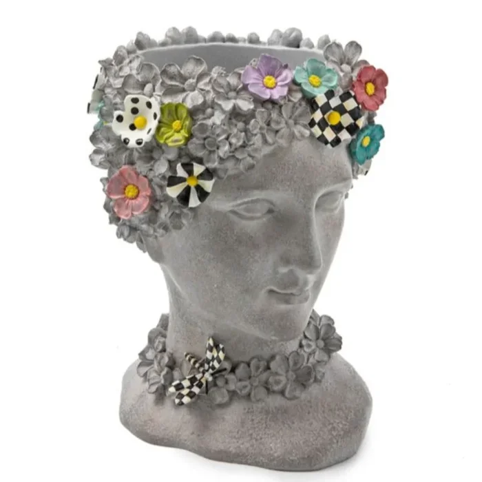 MacKenzie-Childs Maia Bust Planter Small