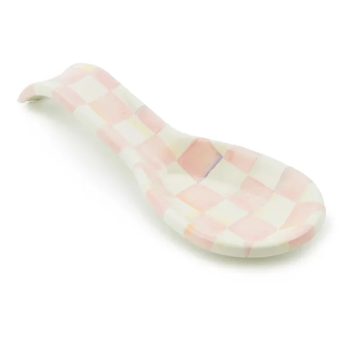 MacKenzie-Childs Rosy Check Enamel Spoon Rest