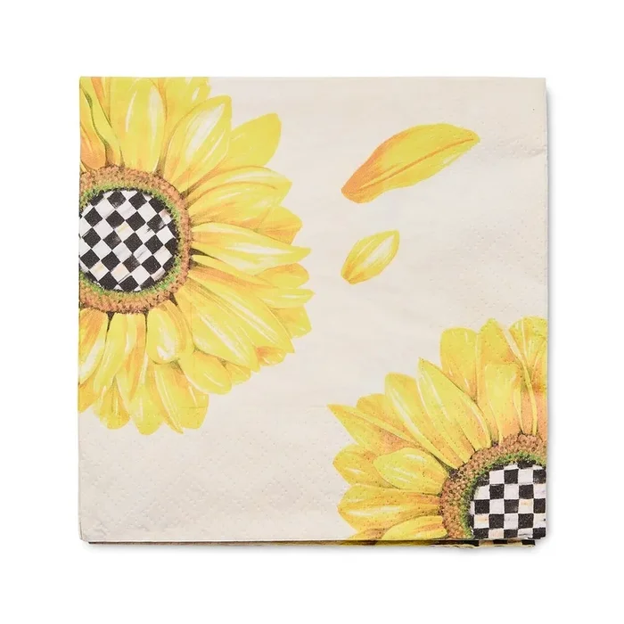 Mackenzie-Childs Sunflower Dinner Paper Napkins – Pack of 20