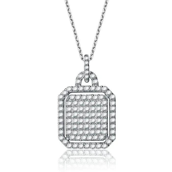 Madeleine Square Statement Pendant Necklace
