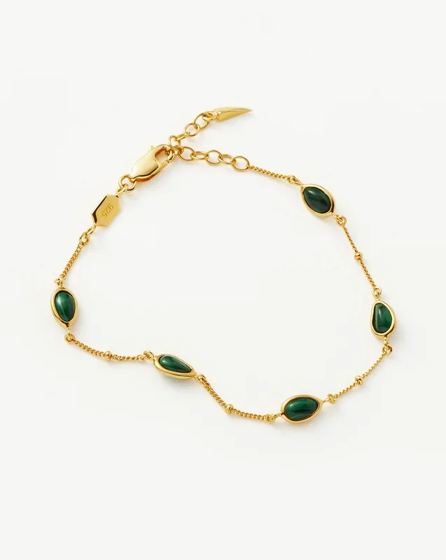 Magma Gemstone Charm Bracelet | 18k Recycled Gold Vermeil on Recycled Sterling Silver