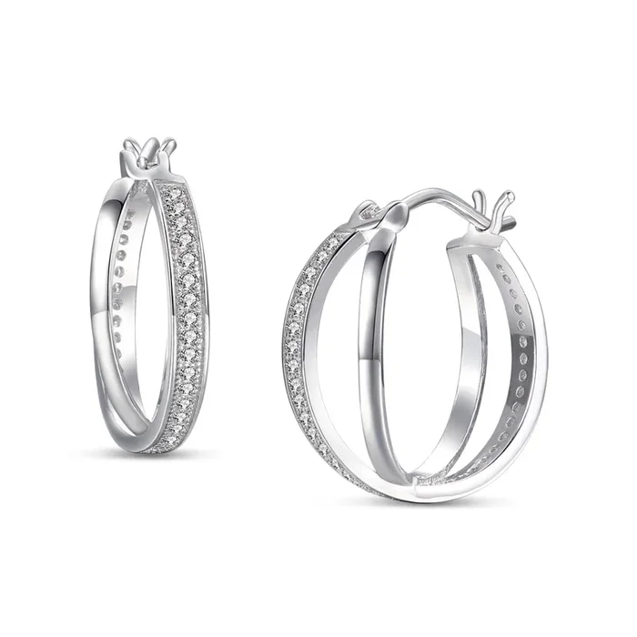 Marceline Sparkling Hoop Earrings