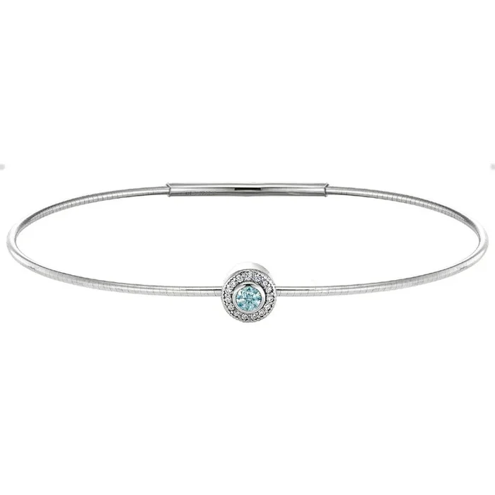 March Birthstone Bangle