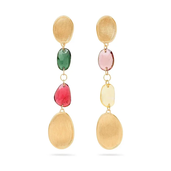 MARCO BICEGO Lunaria Mixed Tourmaline Drop Earrings
