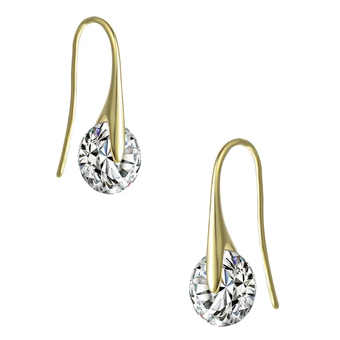 Marguerite Boomerang Moissanite Earrings