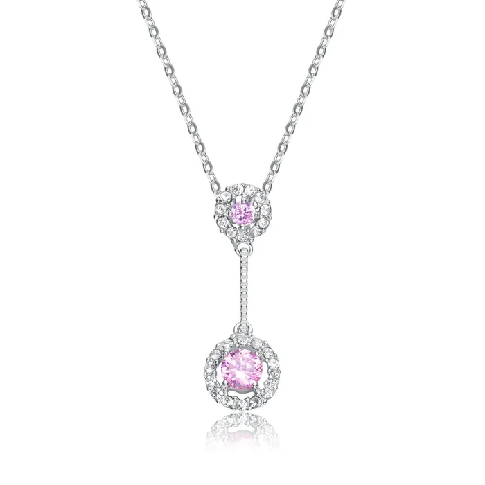 Marie Double Pink Drop Pendant