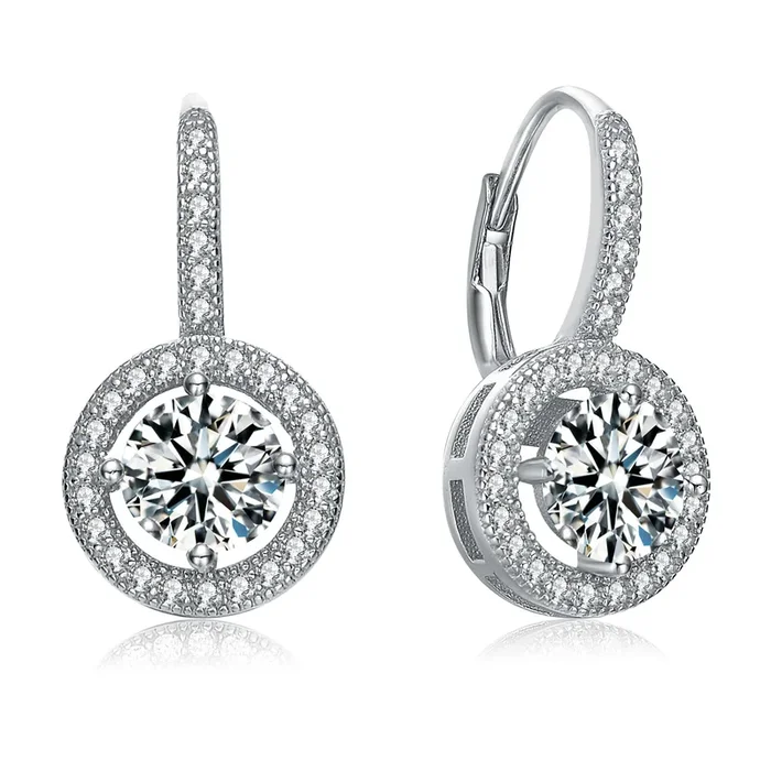 Marie Round Drop Stud Earrings