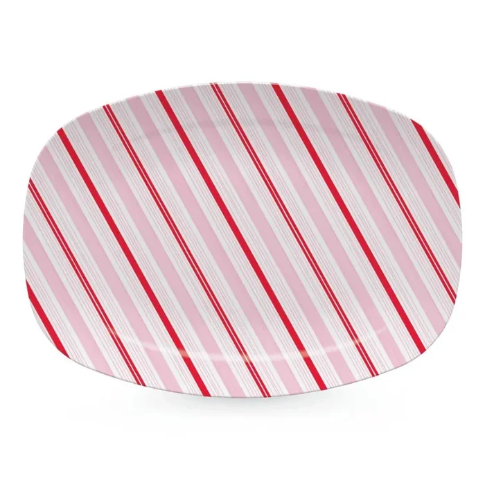 Mariposa Peppermint Stripes Platter