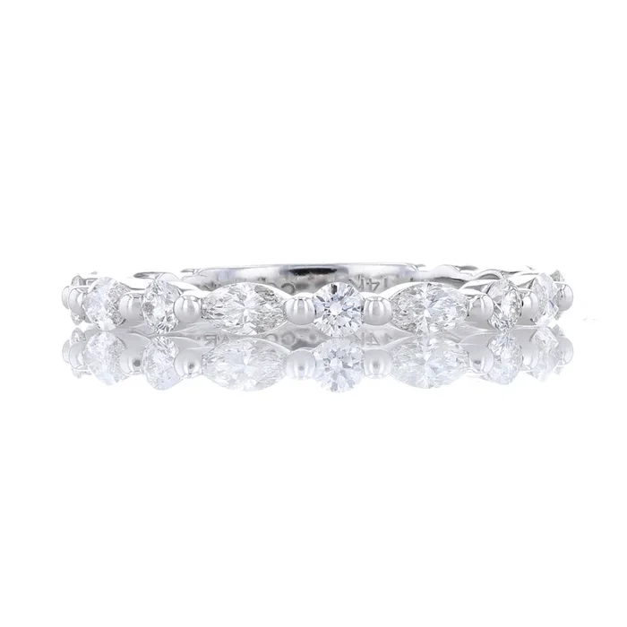 Marquise & Round Diamond Floating Band