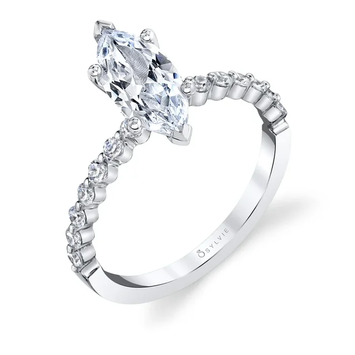 Marquise Cut Classic Engagement Ring – Athena