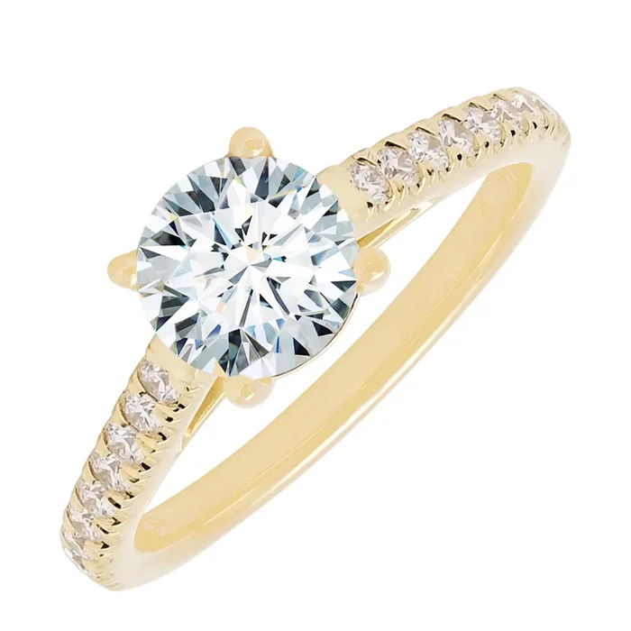 Martin Flyer Diamond Engagement Ring Setting in 14kt Yellow Gold (1/4ct tw)