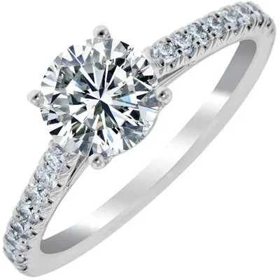 Martin Flyer Diamond Engagement Setting in 14kt White Gold (1/4ct tw)