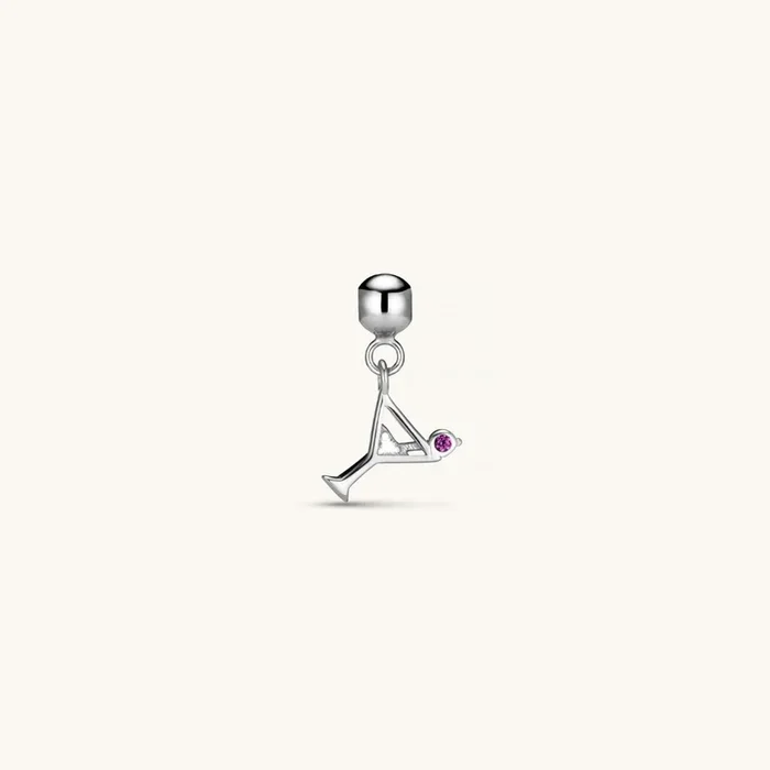 Martini Charm Silver