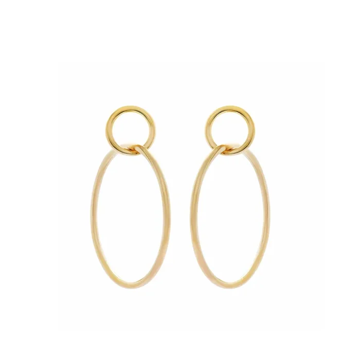 Medium Double Hoops