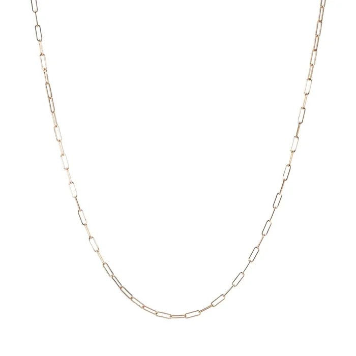Medium Rose Gold Paperclip Chain – 24″
