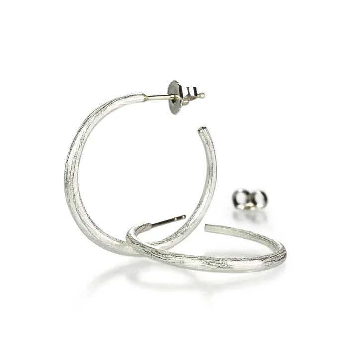 Medium Sterling Silver Hoop Earrings