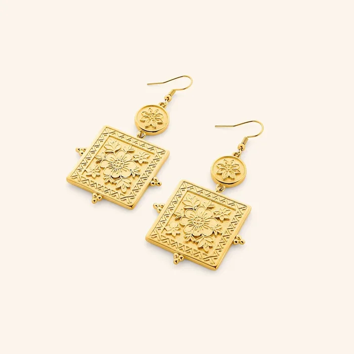 Mehndi Floral Earrings