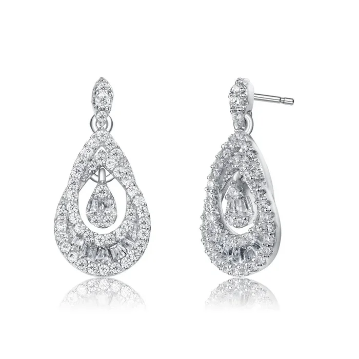 Melanie Double Pear Drop Earrings