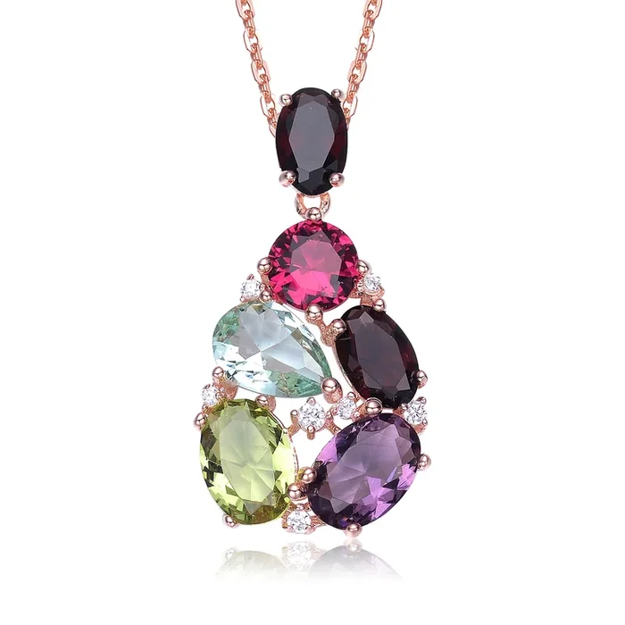Melanie Multicolored Statement Drop Necklace
