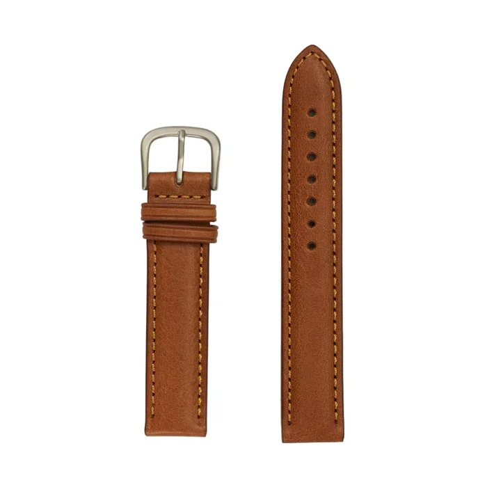 Men’s 18mm Genuine Vegetable Tanned Leather Watch Band – Chestnut
