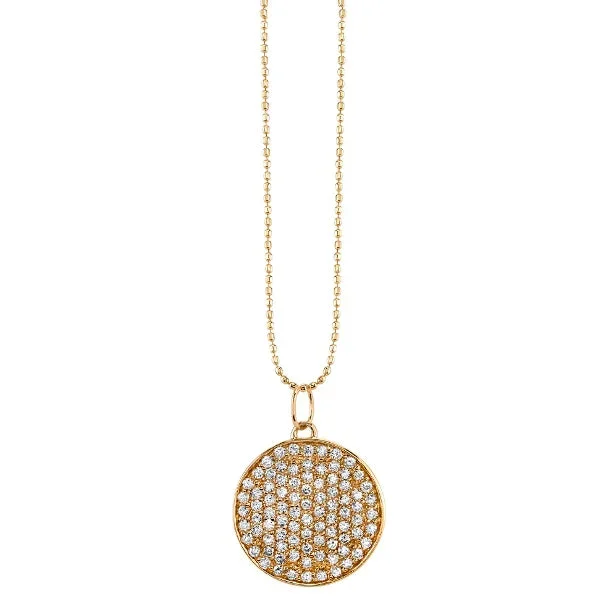 Men’s Collection Gold & Diamond Medium Disc Charm