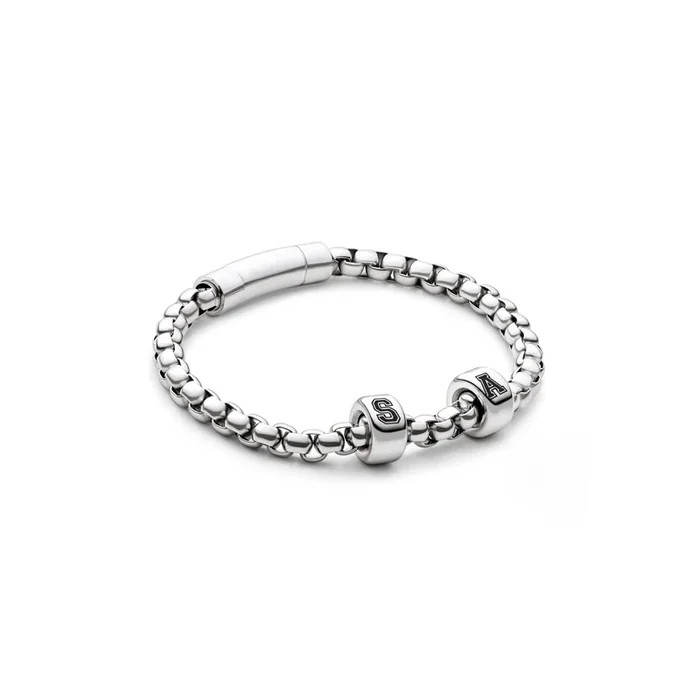 Men’s Element Box Chain Bracelet (Silver)
