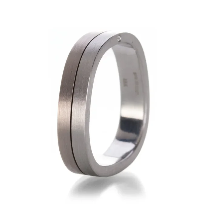 Men’s Mixed White Metal Ring