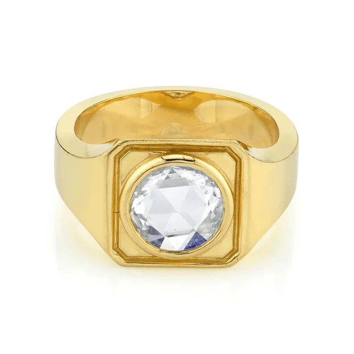 Men’s Rose Cut Signet Ring