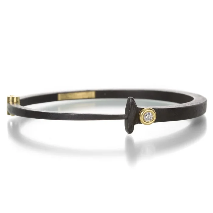 Men’s Round Diamond Nail Bracelet