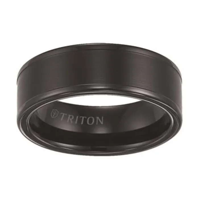 Men’s Tungsten 8mm Roll Edge Wedding Band